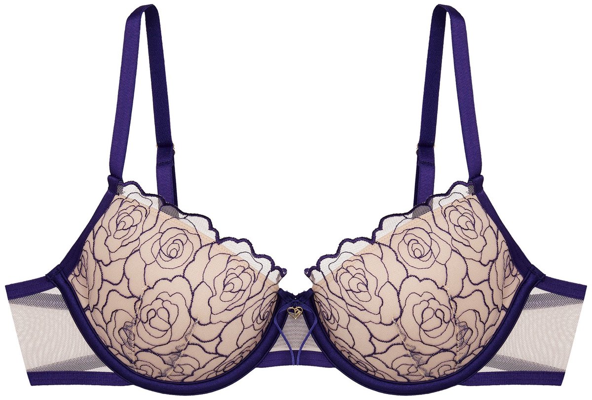 ESOTIQ Batty - Push-upbeha - Marineblauw - Nude Marineblauw;Nude
