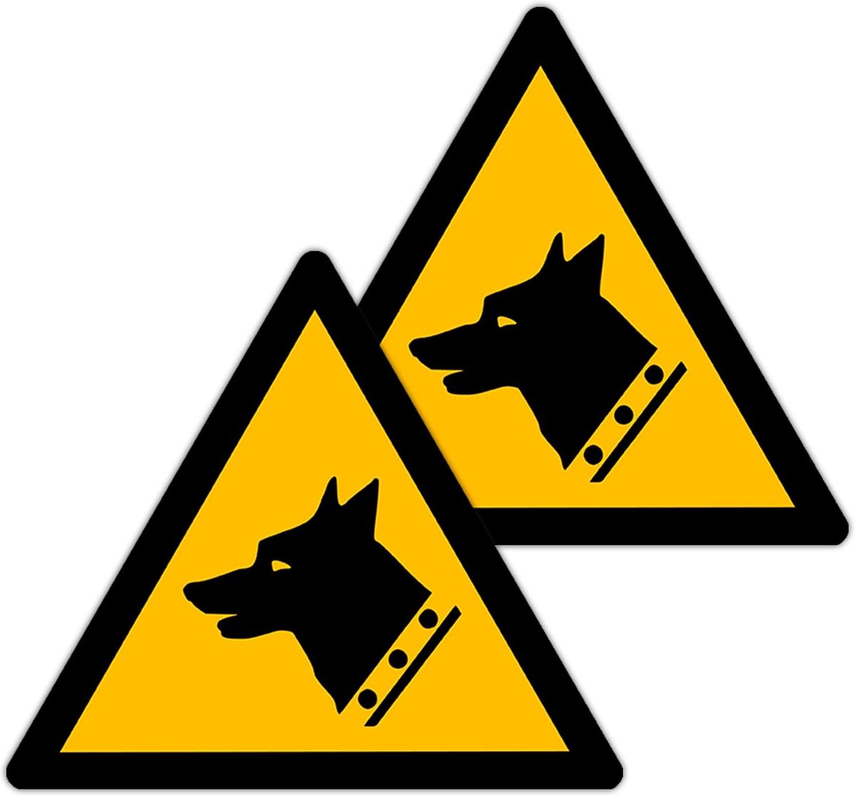Guardian / schild driehoek W013 goedgekeurd, ASR A1.3, DIN EN ISO 7010 polyester geel zwart (150mm - 2 stuks)