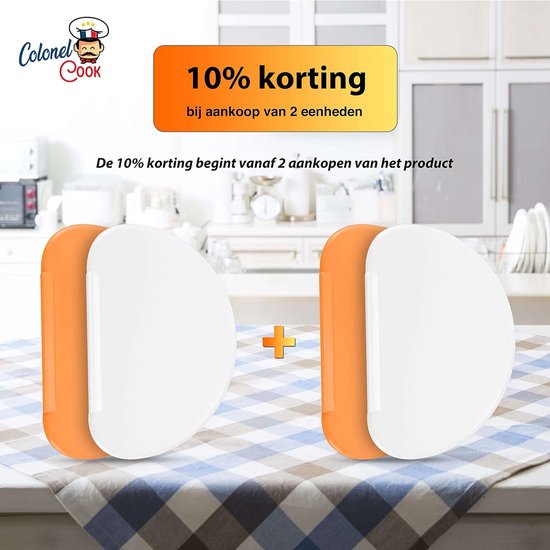 Hoorn| set van 2|✮✮LEVENSLANGE GARANTIE✮✮- raclette/schraper Patisserie| 2 Kleuren flexibele Patissier's hoorn| maat 15,8X10,3 CM| plastic banketbakker — afbeelding 4