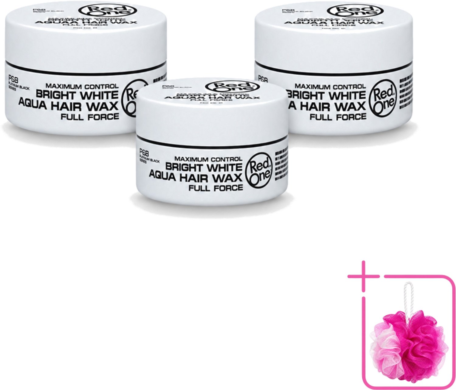 3 x Red One - Haarwax - Bright White - Maximum Control - Voor Extra Sterke Fixatie - 150 ml - Bulkverpakking - Haarwax - Haar fixatie