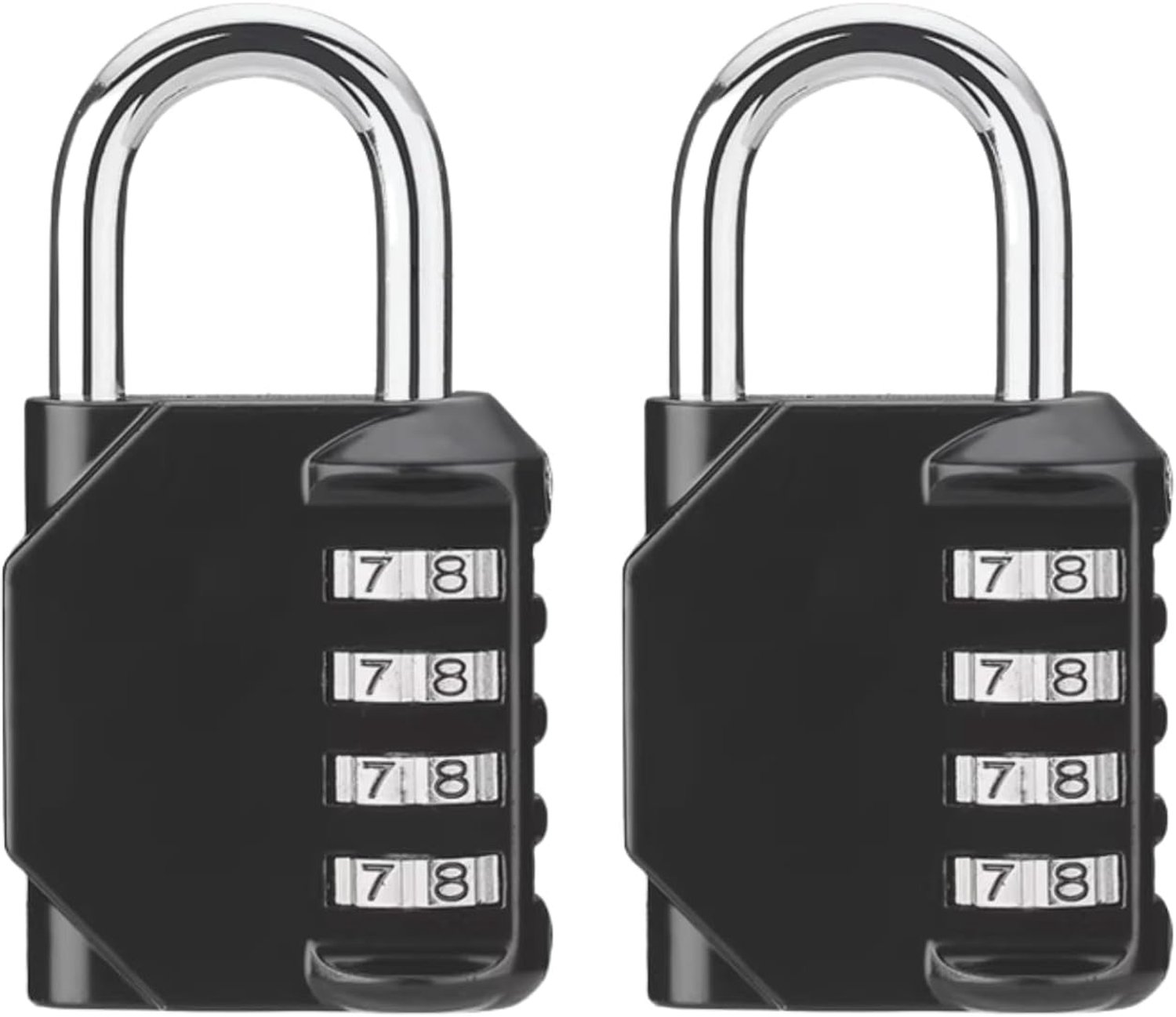 Hangslot 4-cijferige combinatie - robuust zinklegering - weerbestendig - perfect voor gym en school - Vemera