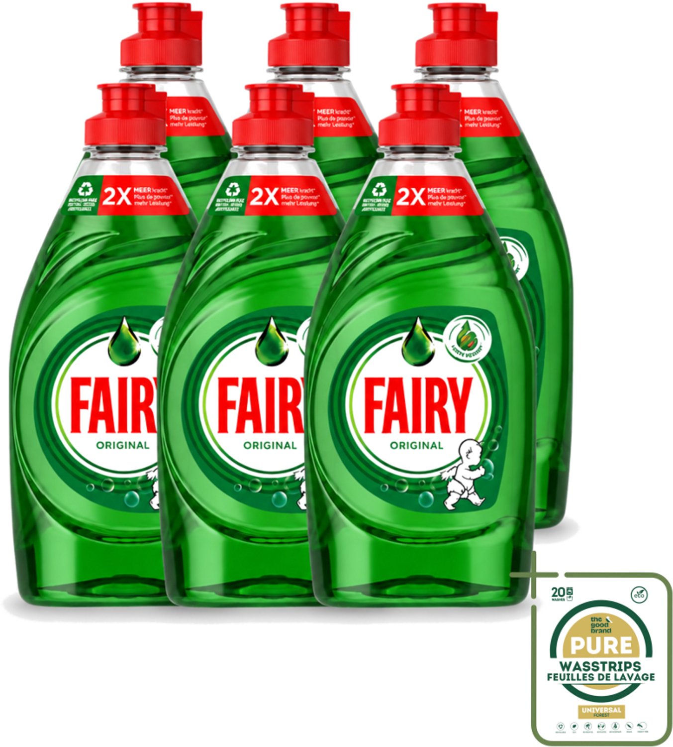 6 x Fairy – Afwasmiddel – Original – 320 ml - Afwasmiddel - Vetverwijdering - Handafwas - Schone Vaat - Keuken