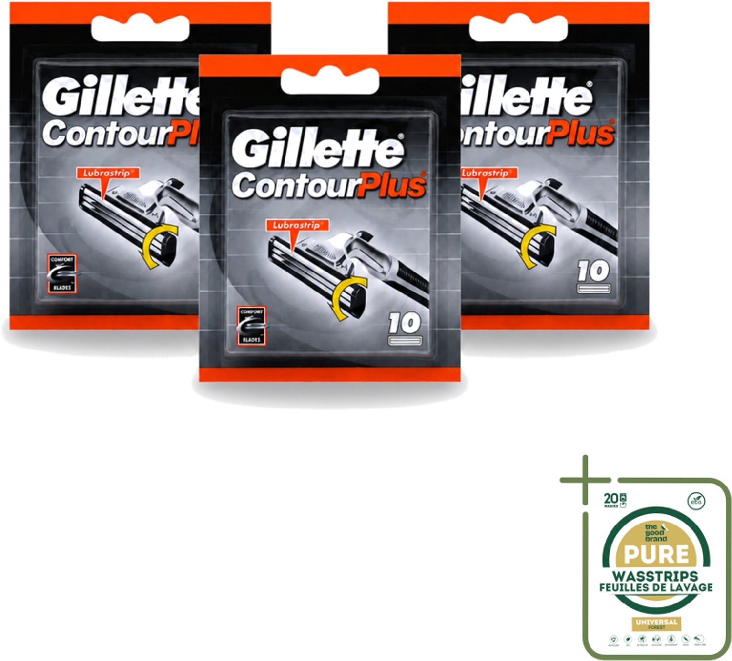 3 x Gillette Contour Plus – Wegwerpscheermesjes – 10 mesjes - Scheermesjes - Scheermes - Scheerbeurt - Huidcomfort - Flexibele Mesjes