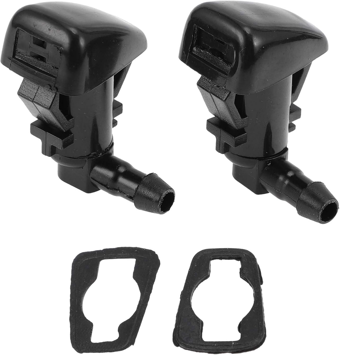 Windscreen spray nozzles 2pcs - zwart - vervangend voor Dodge Charger en Chrysler 300 - herstelt spuitpatroon - ShopVlot