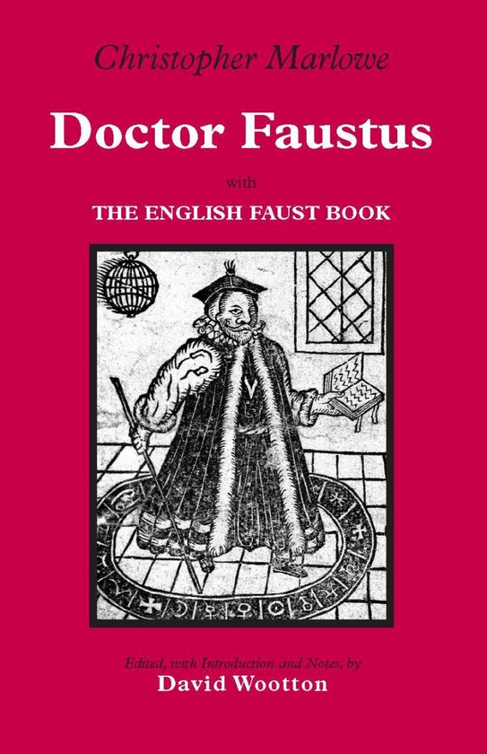 Doctor Faustus door Christopher Marlowe, met een gravure van een man in een cirkel van astrologische tekens.