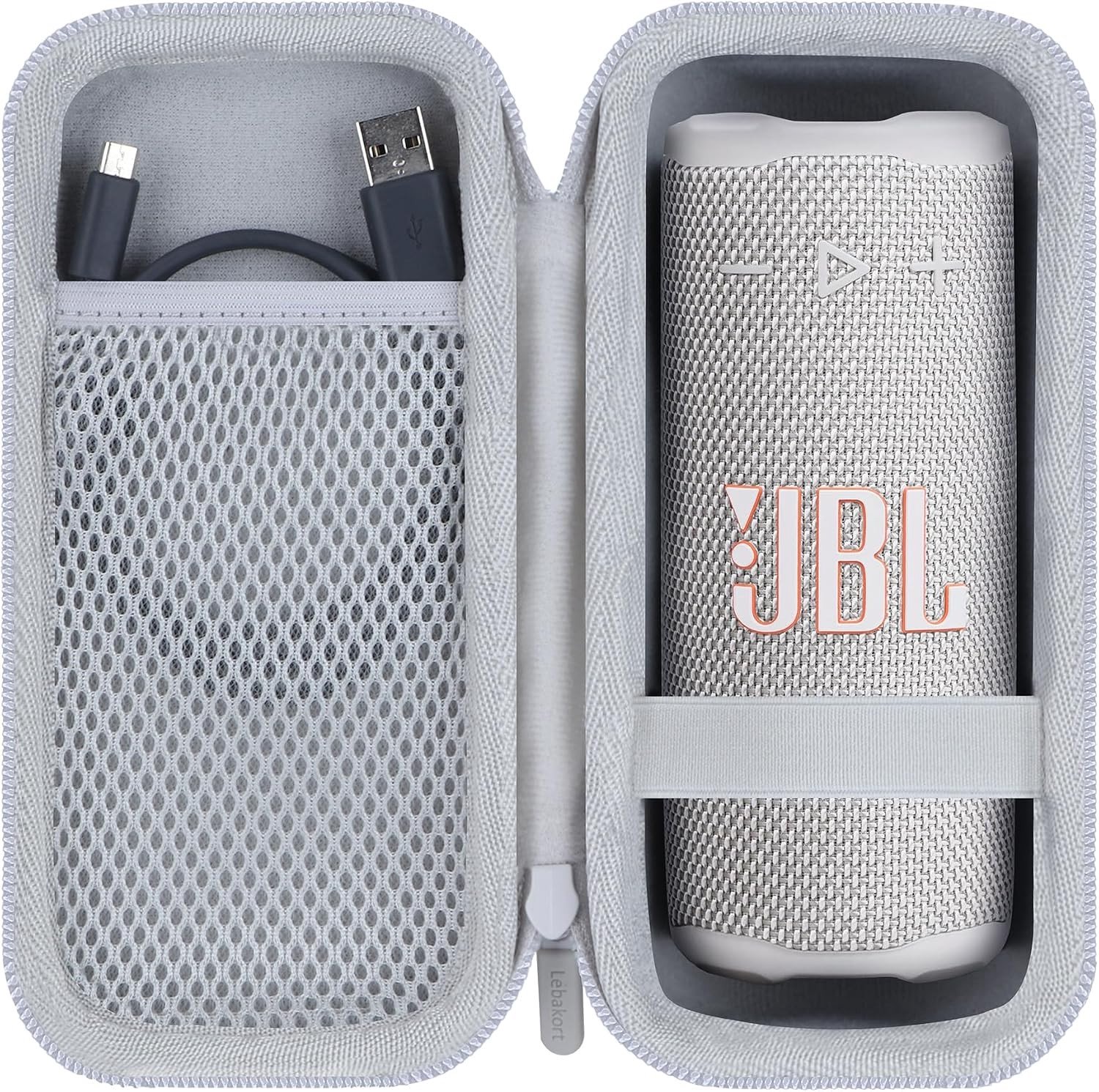 Harde Beschermhoes voor Compacte Bluetooth Speaker - Ideaal voor JBL Grip, Wit, Duurzaam en Schokbestendig