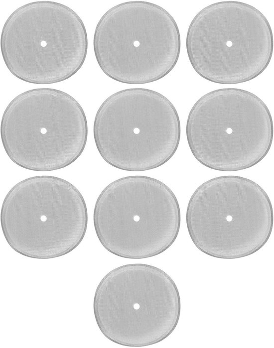 10 Stuks 304 Roestvrijstalen Koffiepersfilter, Vervangingsgaas met een Diameter van 3,7 Inch, Fijn Schermfilter voor Koffie en Thee, Ideaal voor 1000 Mm Perspot (150 korrel) — afbeelding 5