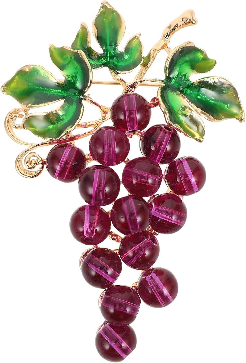 Fruit Druiven met Parelkralen Paarse Pin voor Dames Stijlvolle Accessoire voor Kostuum