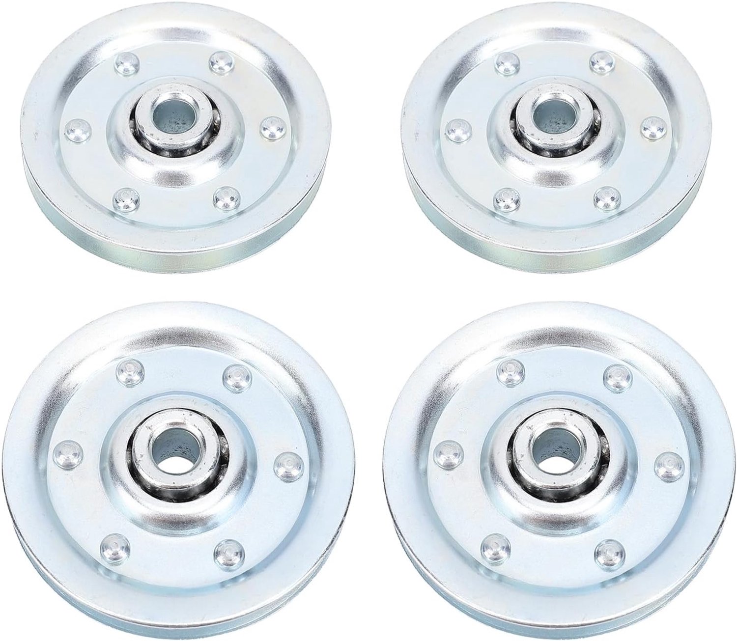 Aqxreight Garagedeur Katrol, Kit Heavy Duty 3 Inch Verzinkt Rustig 200LB Nominale Belasting Universeel Geschikt voor Commerciële Industriële Garagedeuren Metaal 4 STUKS