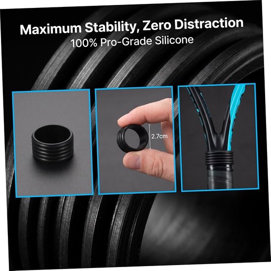 10 Stuks Delige Tennis Racket Grip Sealing Bands Elastische Waterdichte Siliconen Fixatieringen voor Buitenwedstrijden Antislip Overgrip Tape Retainer Eenvoudige Installatie zonder — afbeelding 4