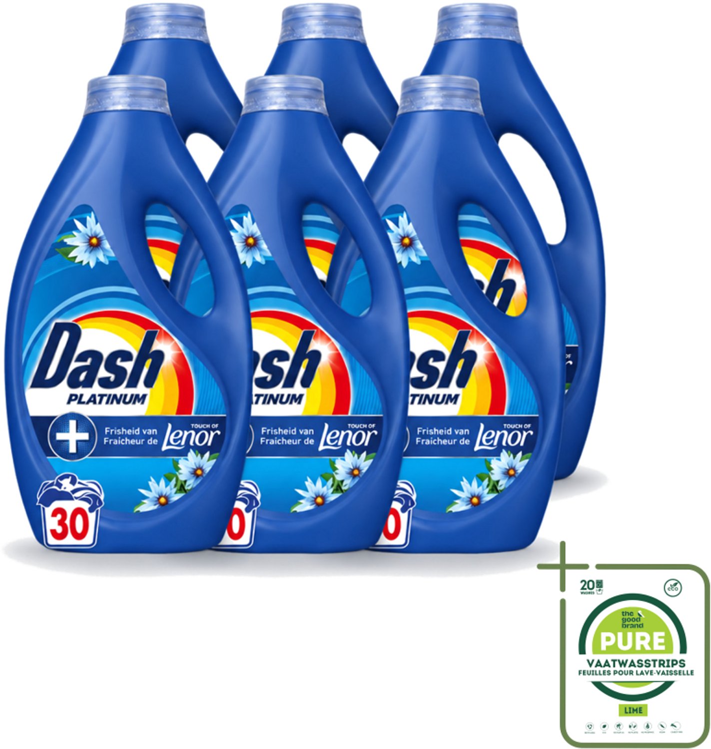 6 x Dash – Wasmiddel – Zeebries – 1350 ml - Grootverpakking - Vaatwasstrips - Zeebries - Frisse Geur - Wasmiddel - Vlekverwijdering - Reiniging