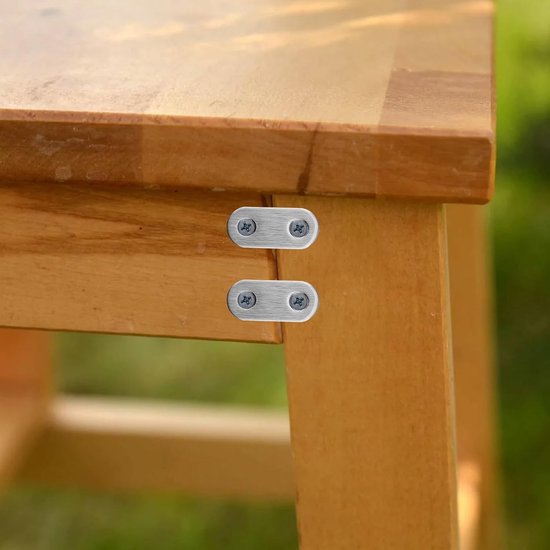 Set van 30 RVS Verbindingselementen 37 x 16mm - Stevige Platen voor Meubelreparatie, Verbinden en Ondersteunen met Schroeven — afbeelding 4