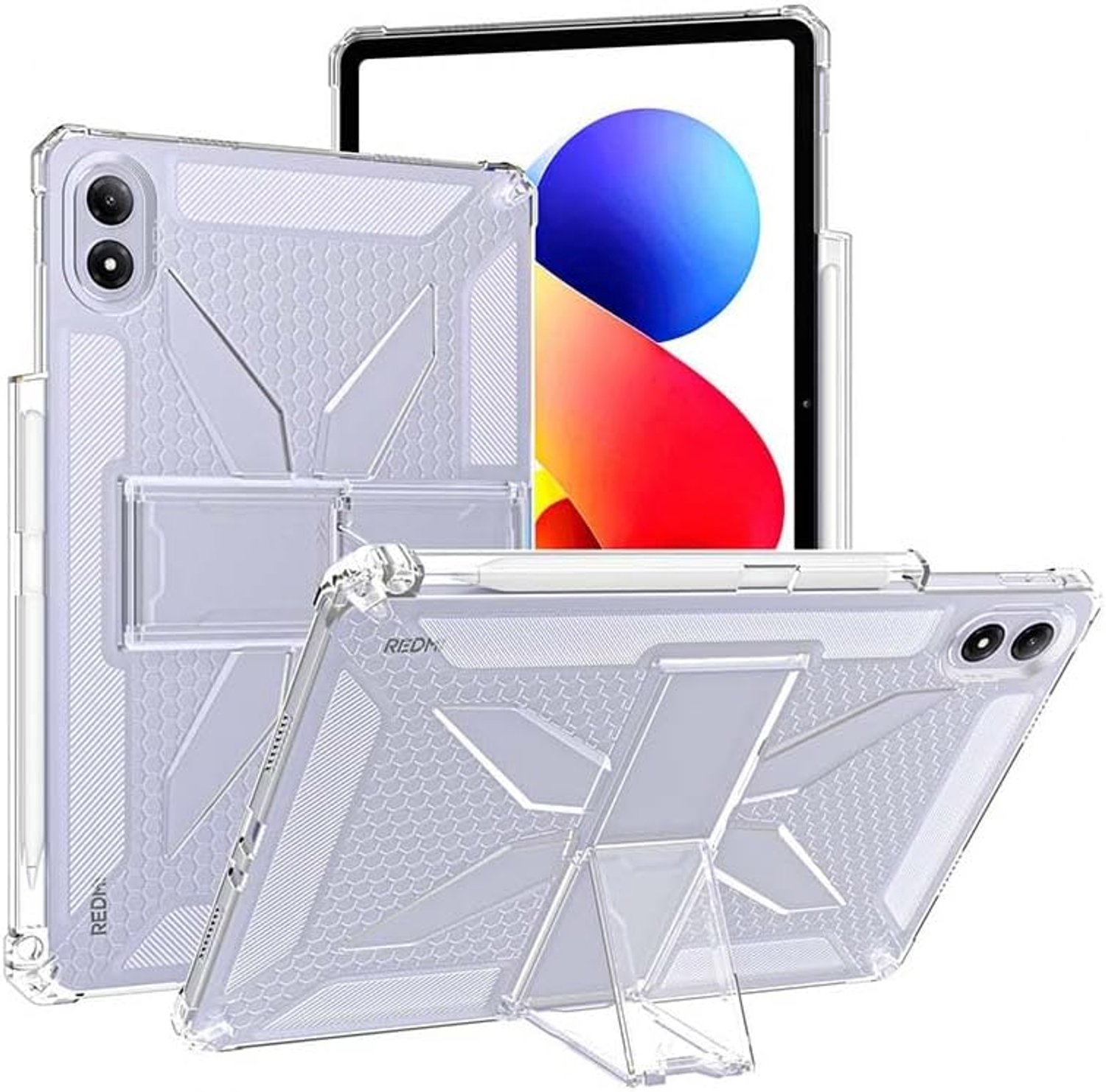 Case Compatible with Xiaomi Redmi Pad 2 Pro, Airbag Protection Ultra-thin Soft TPU Clear Case, Stand Feature - ShopVlot
