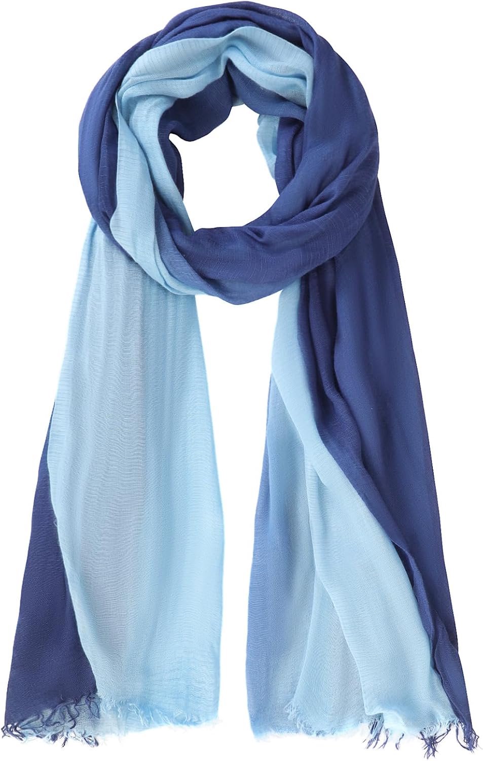 Women's Thin Scarf Two-Tone Gradient Light Scarf Cotton Cloths Ladies Fashion Accessories Suitable for All Seasons - ShopVlot