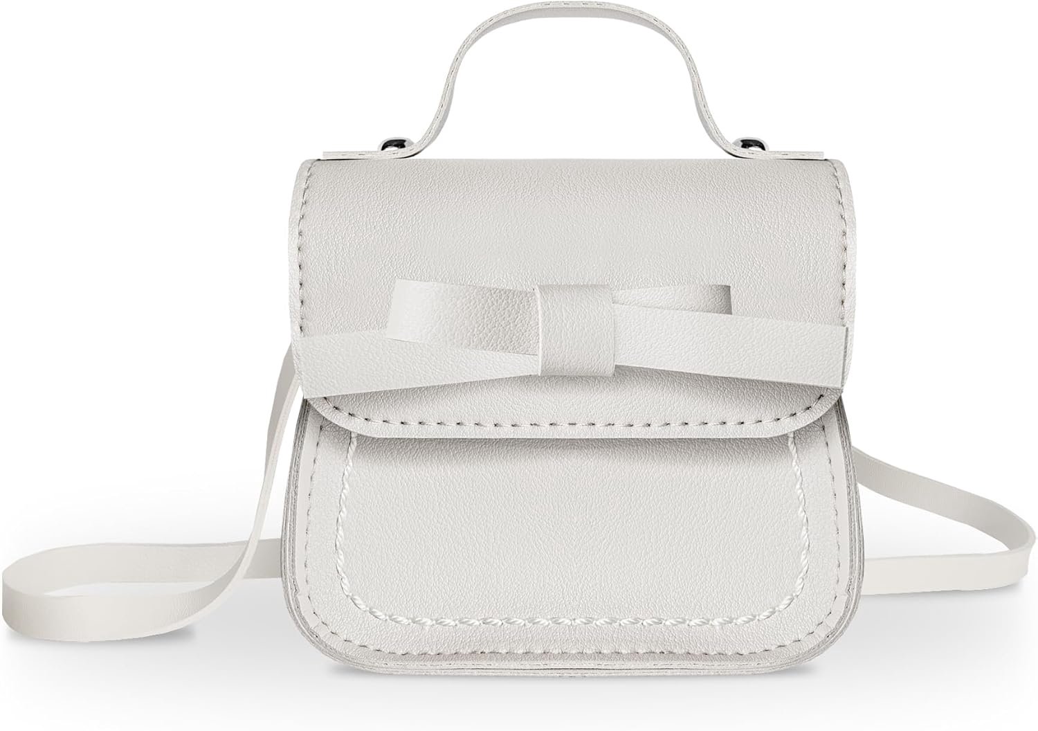 Schoudertas meisjes - Mini formaat 31,5"-43,3" - Beige - Schattige strik - Ideaal voor peuters - Vemera