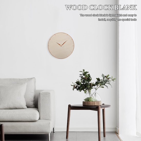 3 Stuks Delige DIY Houten Wijzerplaat Onbewerkt Rond Houten Oppervlak Duurzaam Eenvoudig Te Monteren voor Schilderen Sublimatie Creatieve Klokken Maken — afbeelding 3