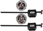 Beyblade X en Star Wars-collab, The Mandalorian 3-60F vs. Moff Gideon 3-80N, multipackset, leeftijd 8+