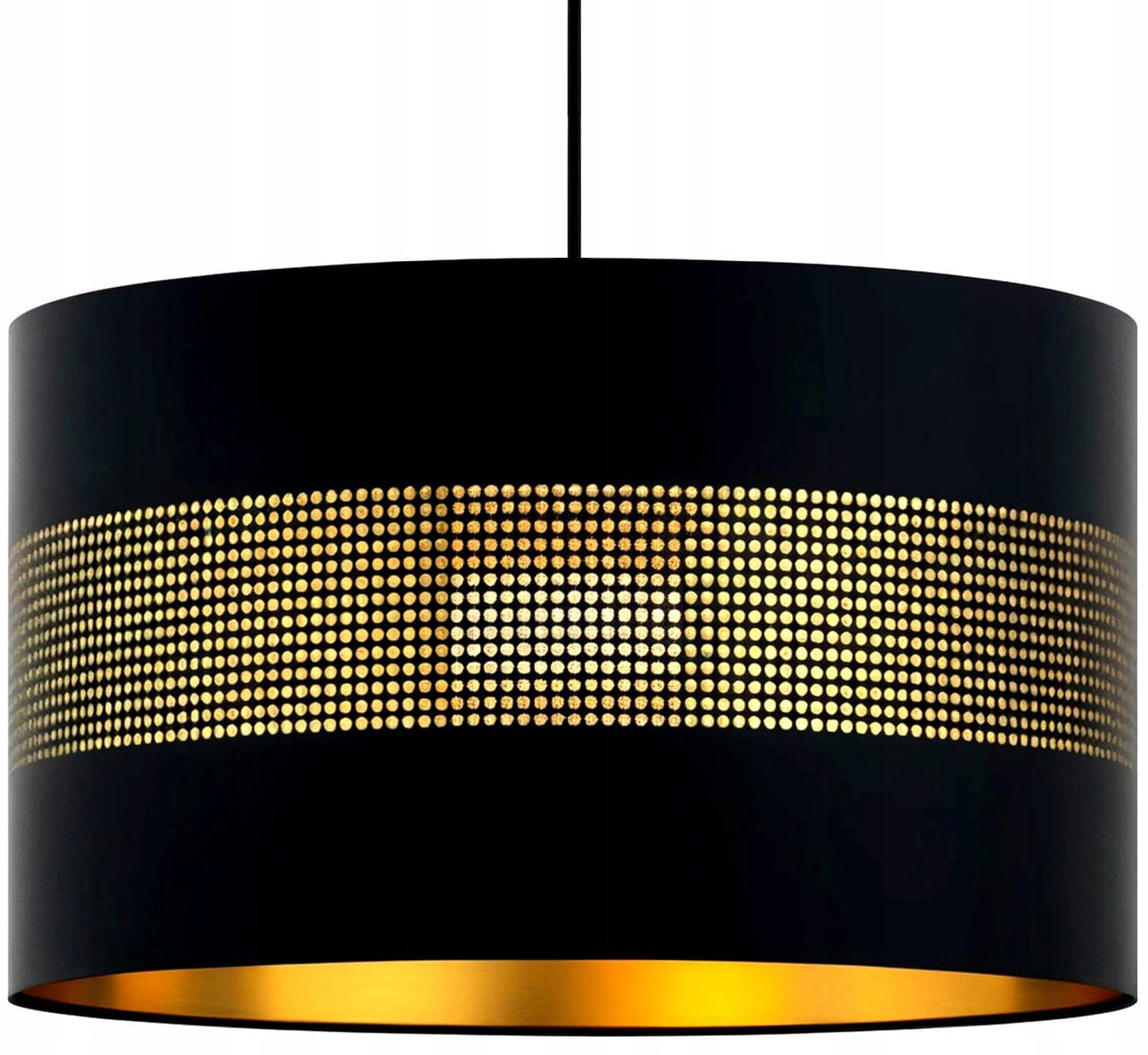 Luxe zwarte ORO Deluxe hanglamp met open geweven kap, 35cm