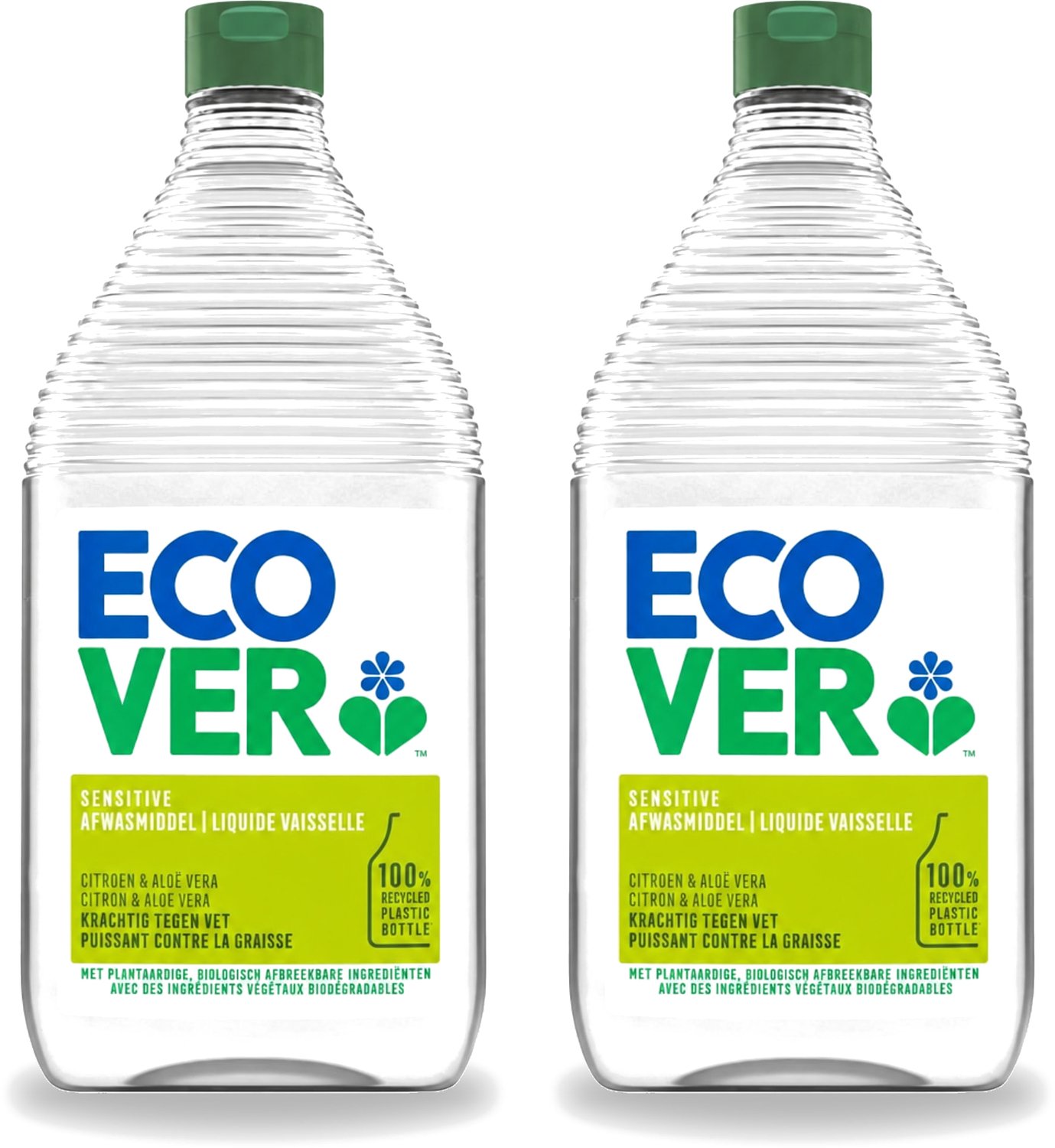 2 x Ecover - Afwasmiddel - Citroen & Aloë Vera - 950 ml - Voordeelverpakking - 2 stuks