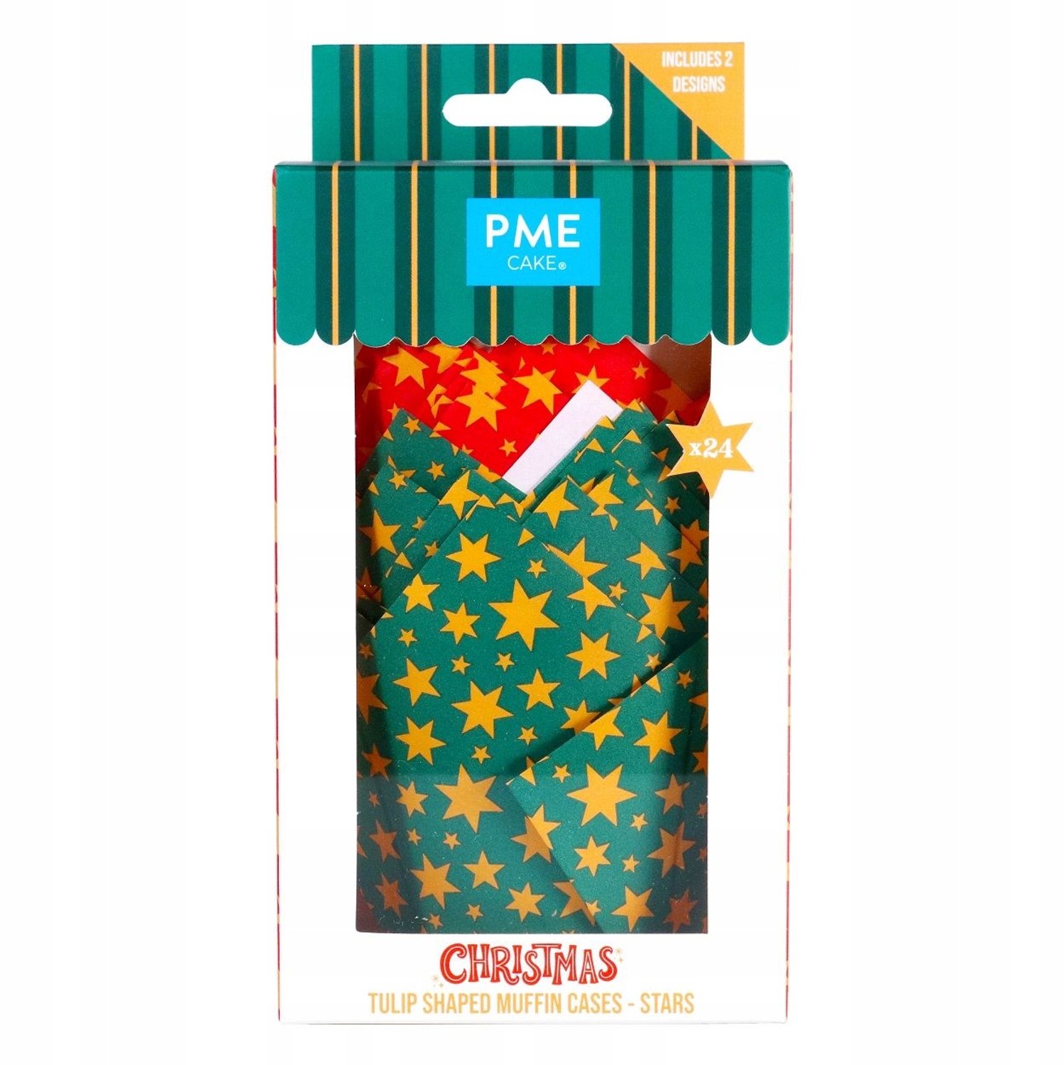 Kerst Muffinvormpjes Tulip 24 Stuks - PME