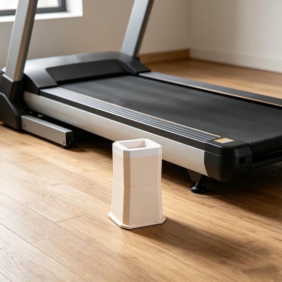 2 Stuks Verstelbare Loopband Verhogingsblokken Antislip Trillingsdempend Meubelverhogers voor Fitnessapparaten Stabiele Ondersteuning voor Thuisgym Hellingtraining — afbeelding 2