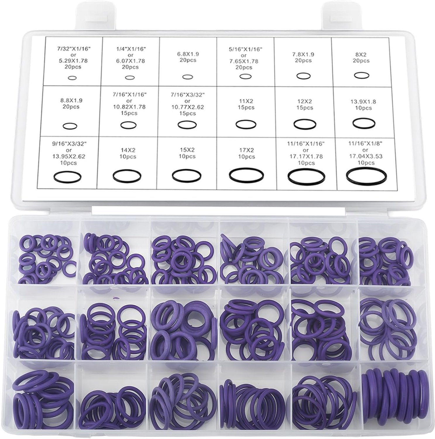 O Ring assortiment afdichtingsringen, rubberen afdichtringen, afdichtringen, O-ring, afdichtringen, afdichtingen, temperatuur, O-ringen, sluitringen, afdichtingsset voor airconditioning, auto