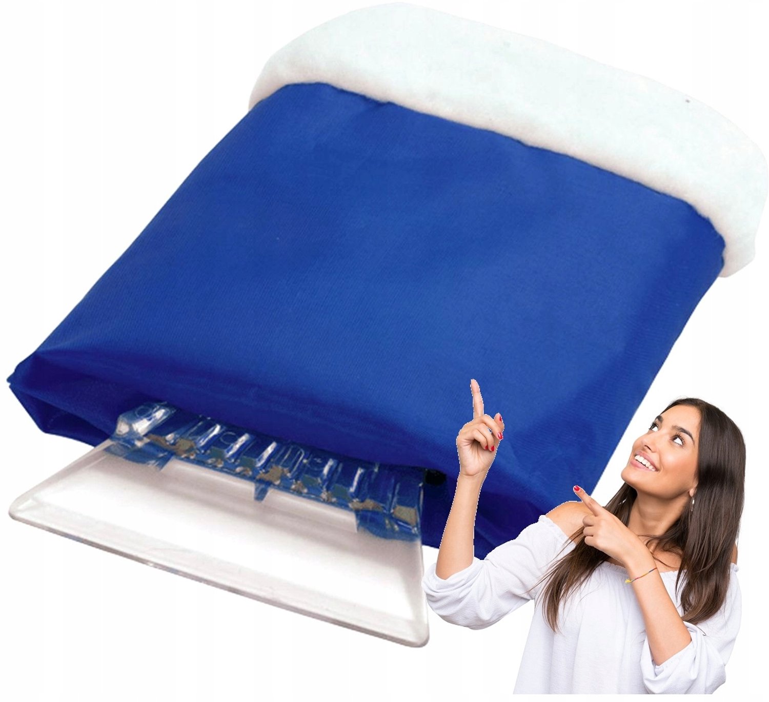 Prosperplast Alaska IJskrabber met Handschoen Blauw