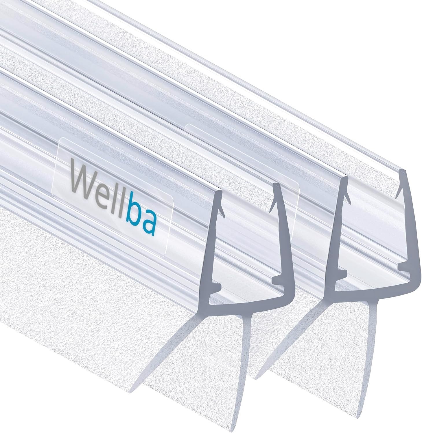 Douchedeurafdichting - Transparant - 2 x 44 cm - Waterafstotende Afdichting van Hoogwaardig PVC - Voor Glazen Douches