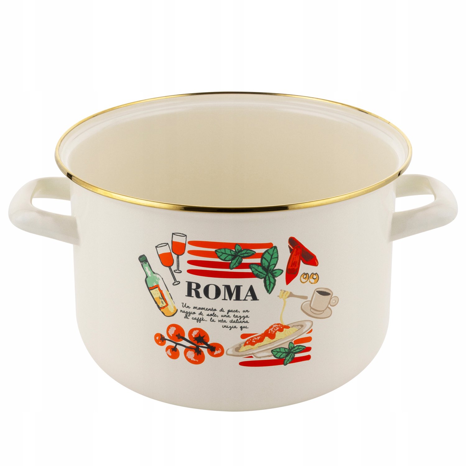 Emalia Pleszew Romano Emaille Pan 22 cm 5,4L - Inductie Geschikt