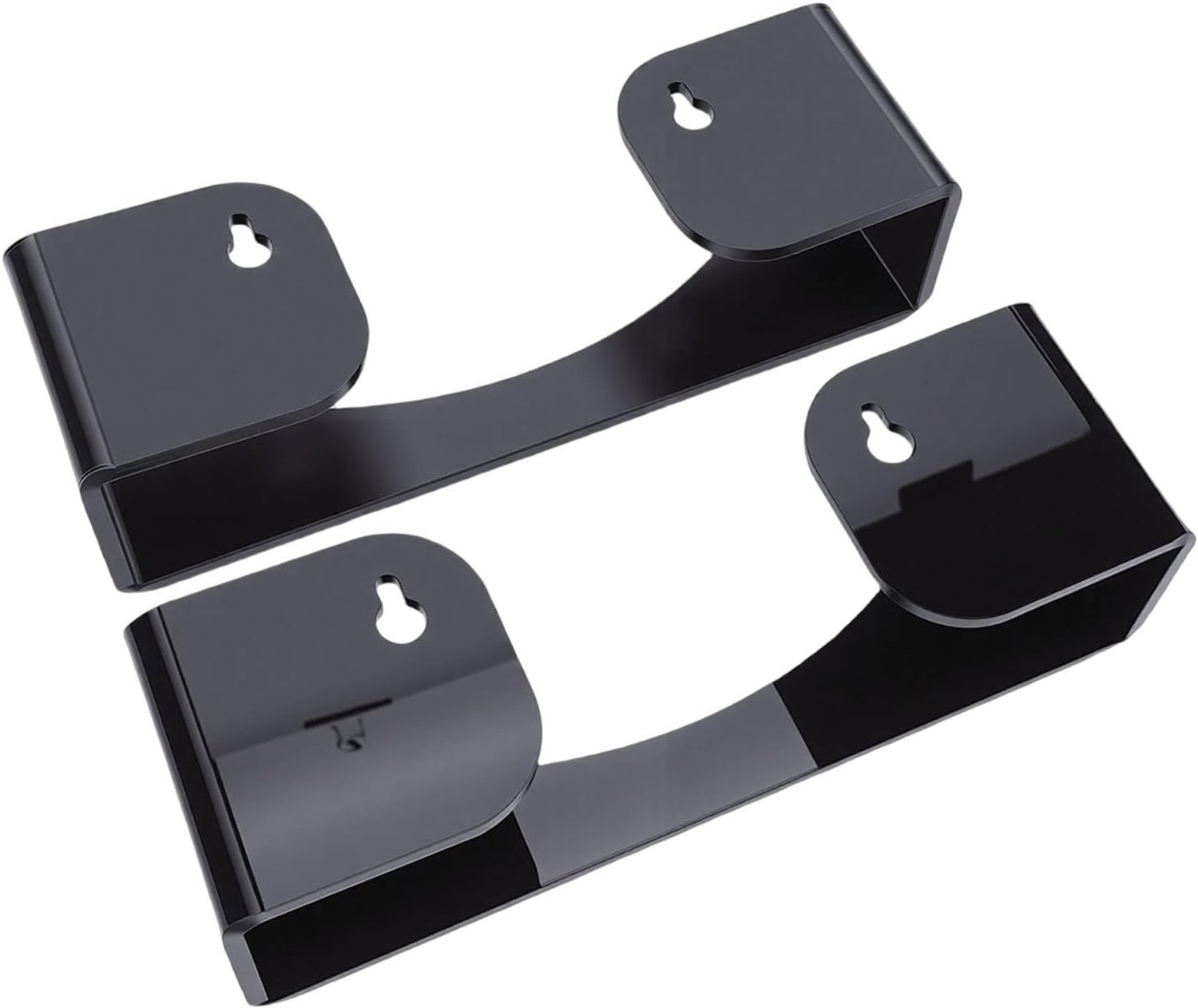 Chrees Hoedplanken van acryl, ruimtebesparend design (zwart, 2 stuks)