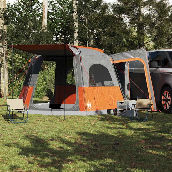 vidaXL - Autotent - 4-persoons - waterdicht - grijs - en - oranje van Vidaxl — afbeelding 3
