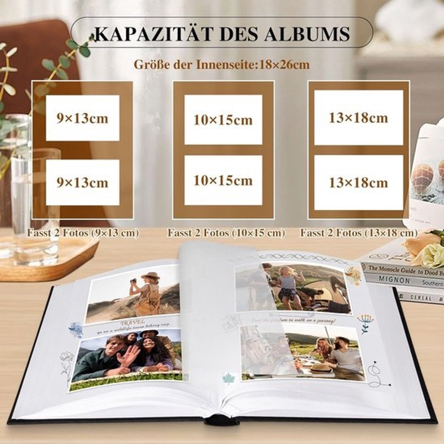 Scrapbook-fotoalbum linnen doe-het-zelfalbums Onze herinneringen