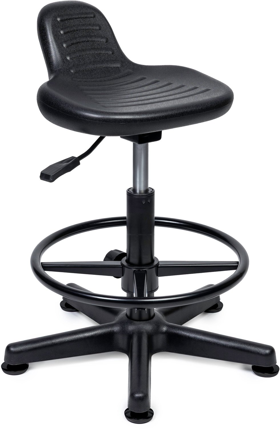 Ergonomische Kassakruk Zwart Hoog (55-76cm) / zonder Voetsteun / Zwarte uitvoering