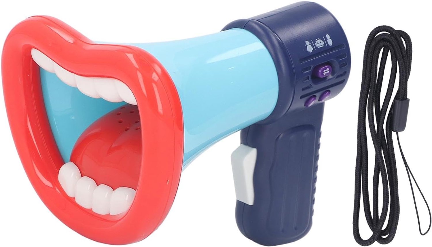 Stemwisselaar, opnamespeelgoed, luidspreker voor kinderen, draagriem, meerdere geluidseffecten, interactief, educatief voor jongens en meisjes (blauw)