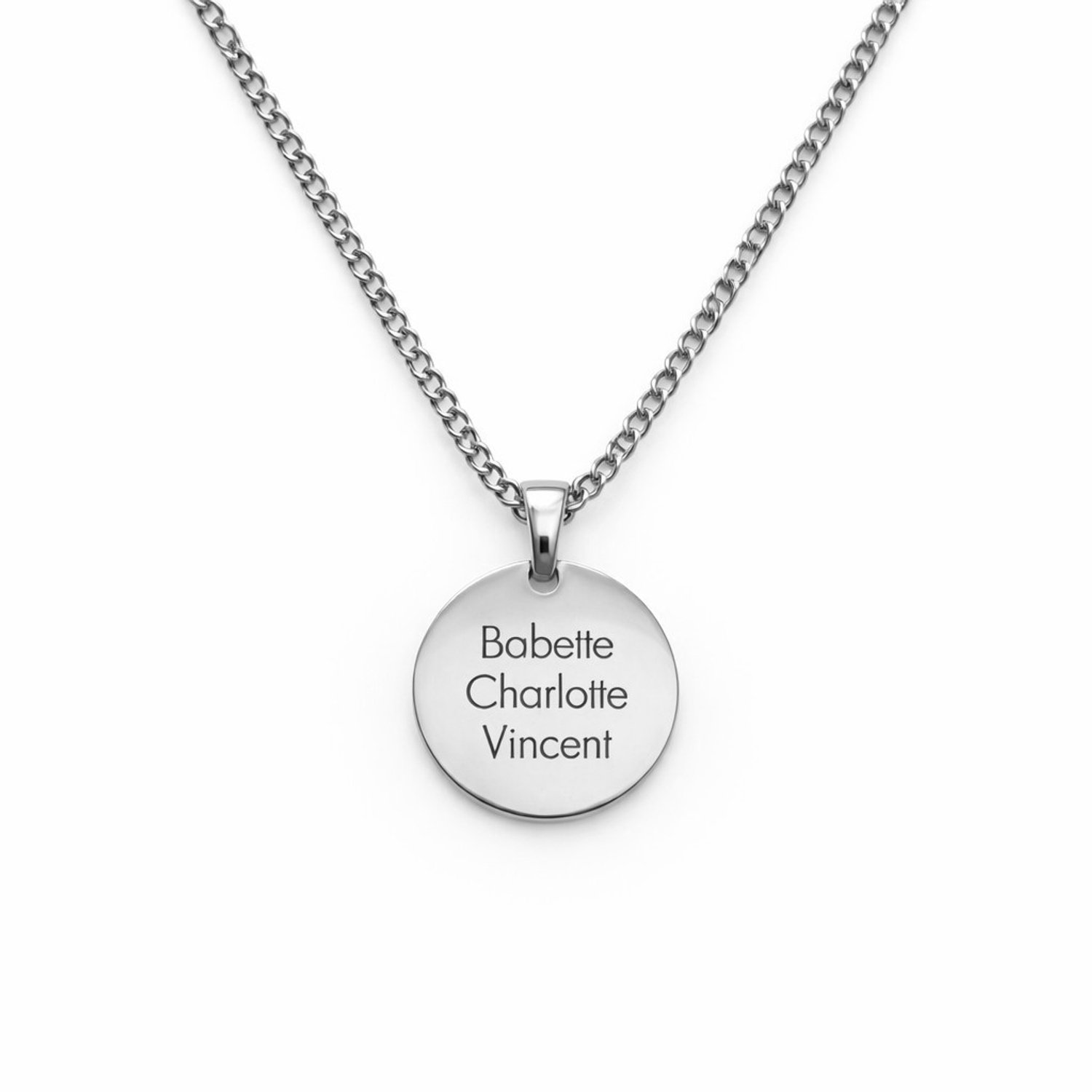 Heren Ketting met Naam Zilver