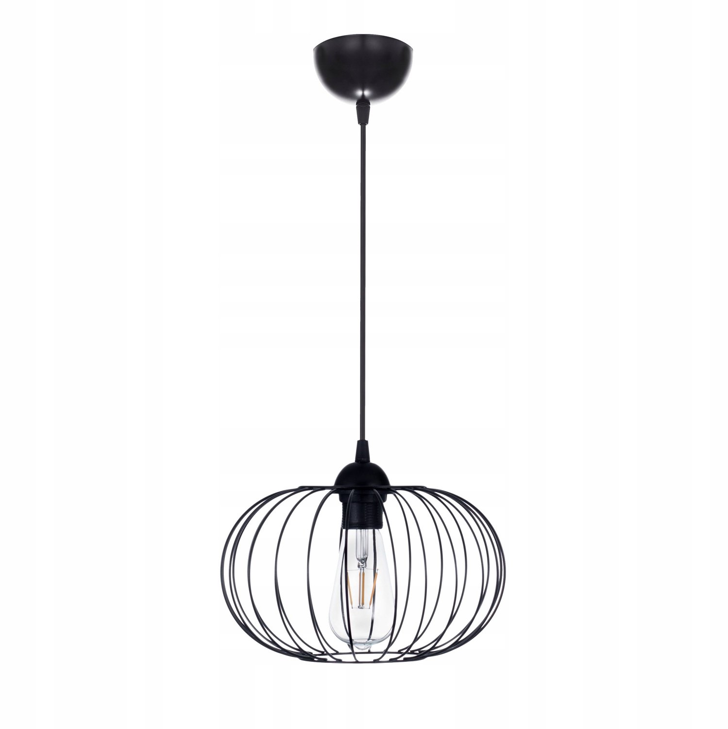 Luxe Zwarte Loft Hanglamp ORBIT 1 LED Plafondlamp E27