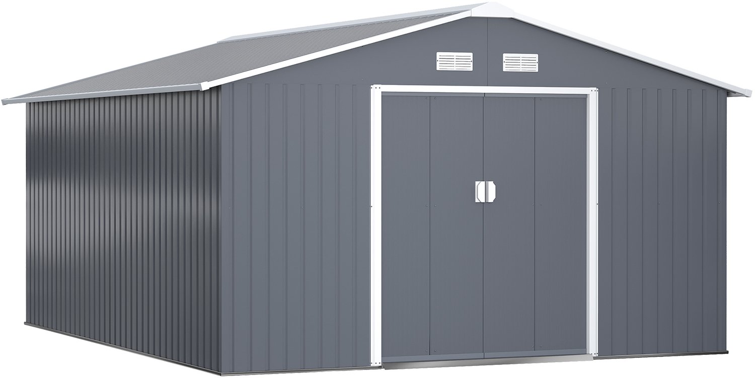 Sunona Tuinhuis - Met schuifdeuren en ventilatie - 340 x 386 x 200 cm - Antraciet