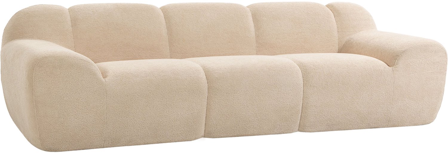 HOMCOM - 3-zitsbank - Chenille (100% polyester) - 233 x 91 x 61 cm - Beige