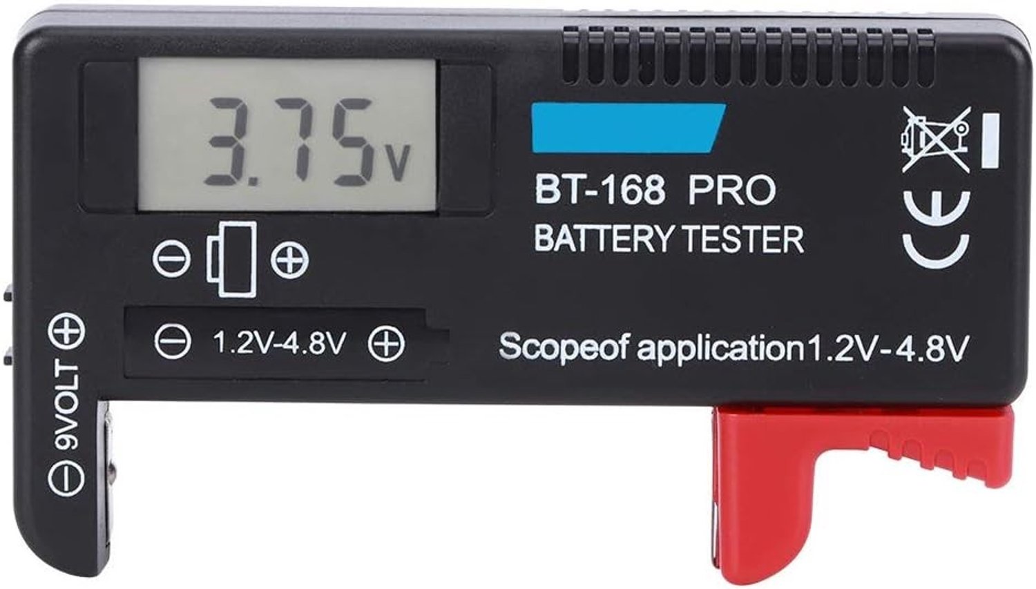 Digitale Batterijtester - Compact - Voor CR2032, LR44, 9V, AAA, AA, D - Handzaam en Lichtgewicht