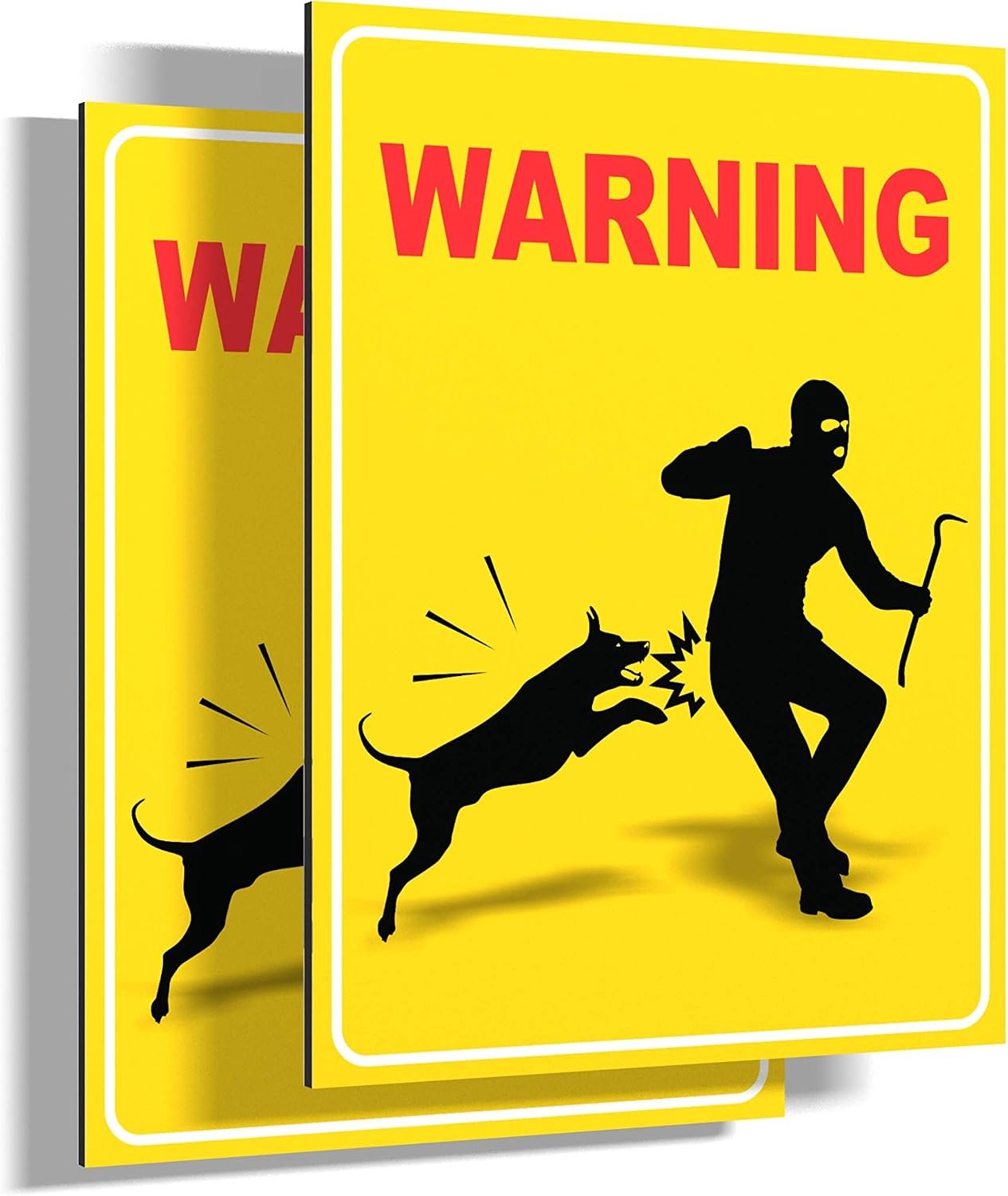 Rechthoekige hondenbordjes - 20 x 15 cm - Aluminium (geen PVC) - Slechte hond, Guardian Dog