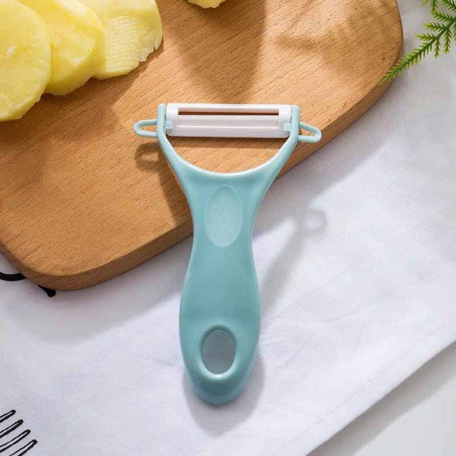 Dunschiller, 3 kleuren schaafmachine, huishoudelijke keuken, multifunctionele appel schrapen, fruit, schillen, keramische zesters, mes, aardappelschiller, roze