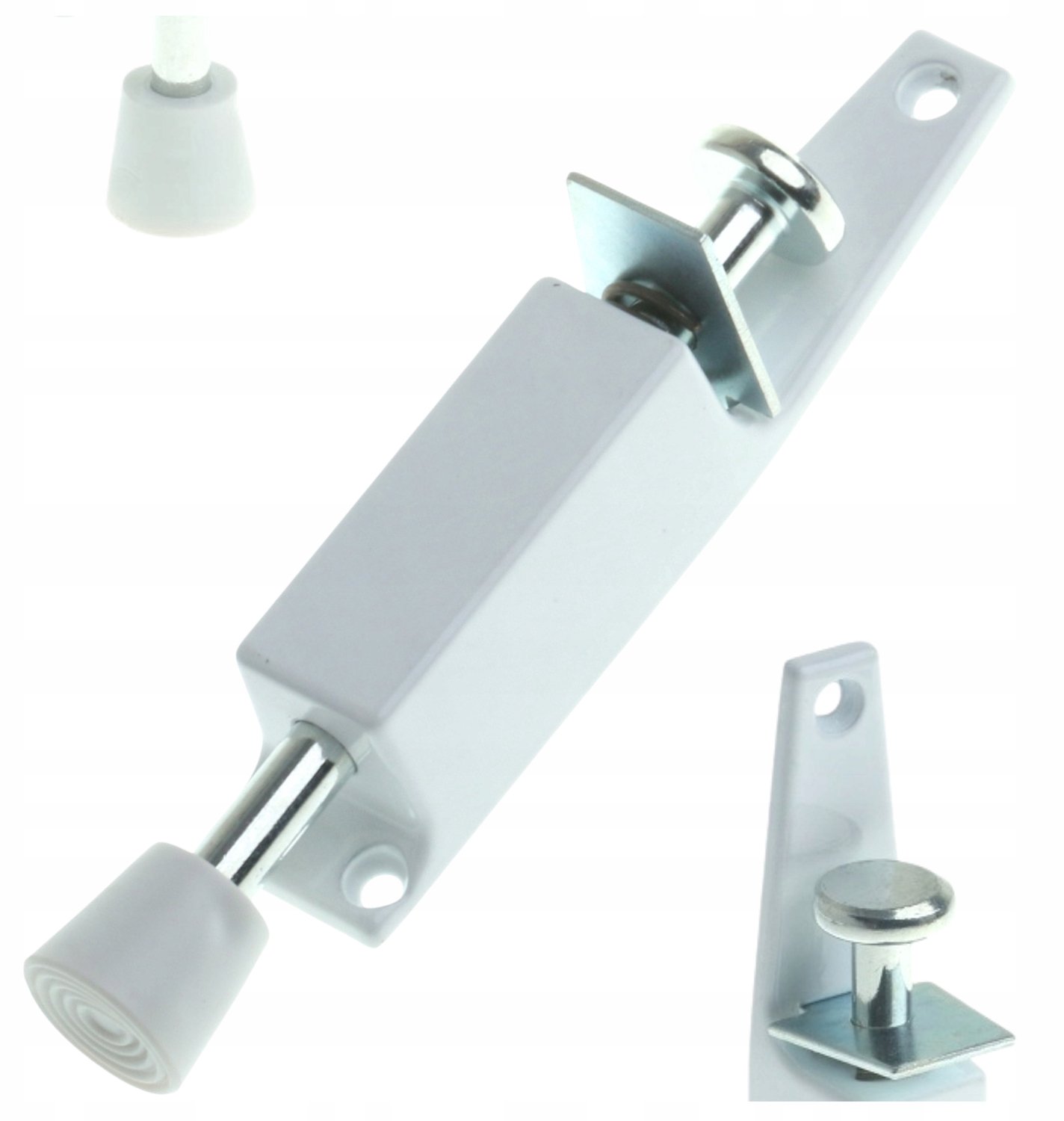 Sterke Deurstopper 13cm Wit - Voetbediend & Duurzaam