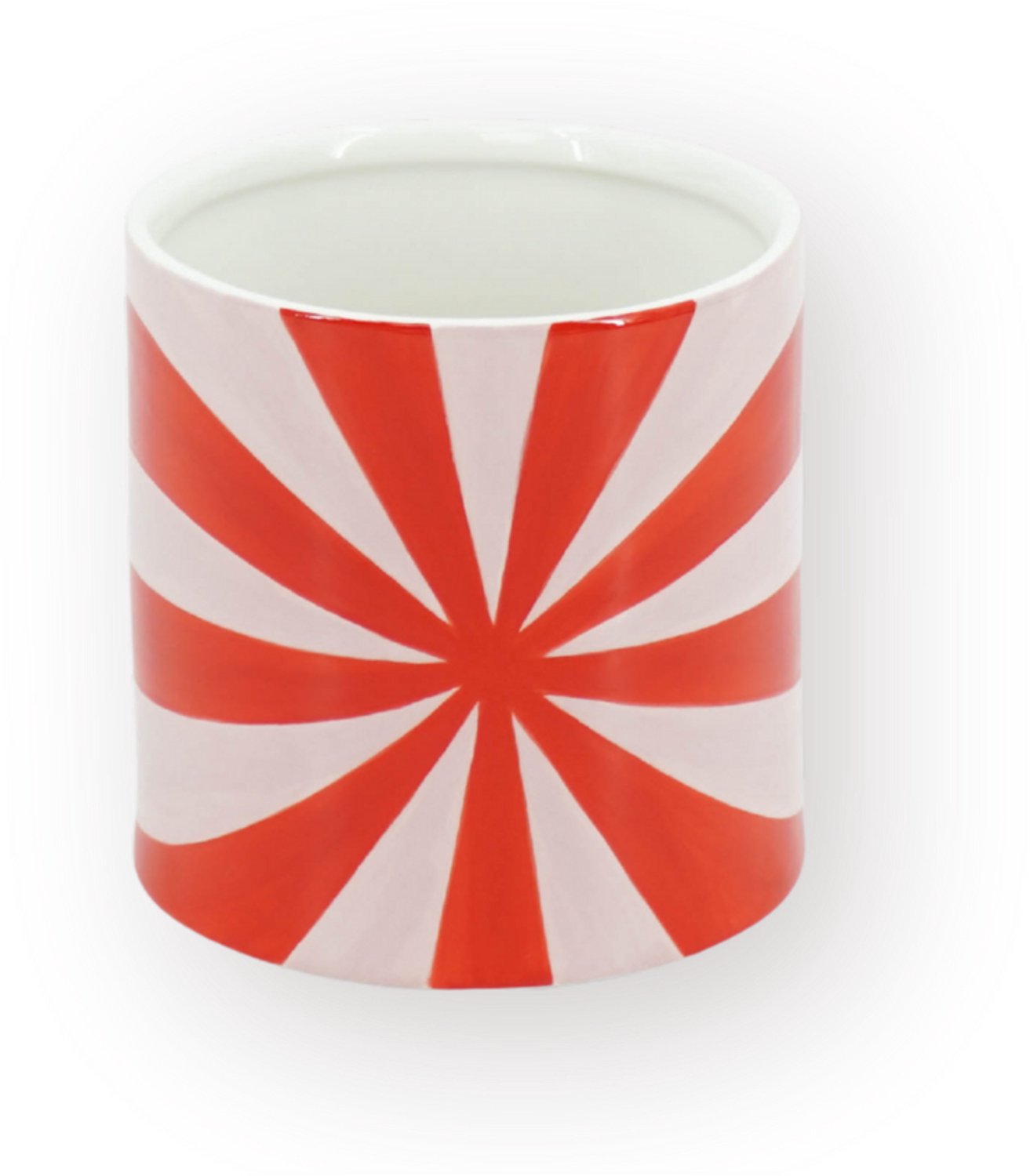 Pot - Bloempot - Krul - Rood/Roze - 12,5X12,5X13Cm