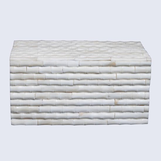 Home Decoratieve doos - handgemaakte sieraden organizer doos met deksel - aandenken doos voor huisdecoratie, sieraden, accessoires, verzamelobjecten - moderne houten opbergdoos - bamboe, — afbeelding 5