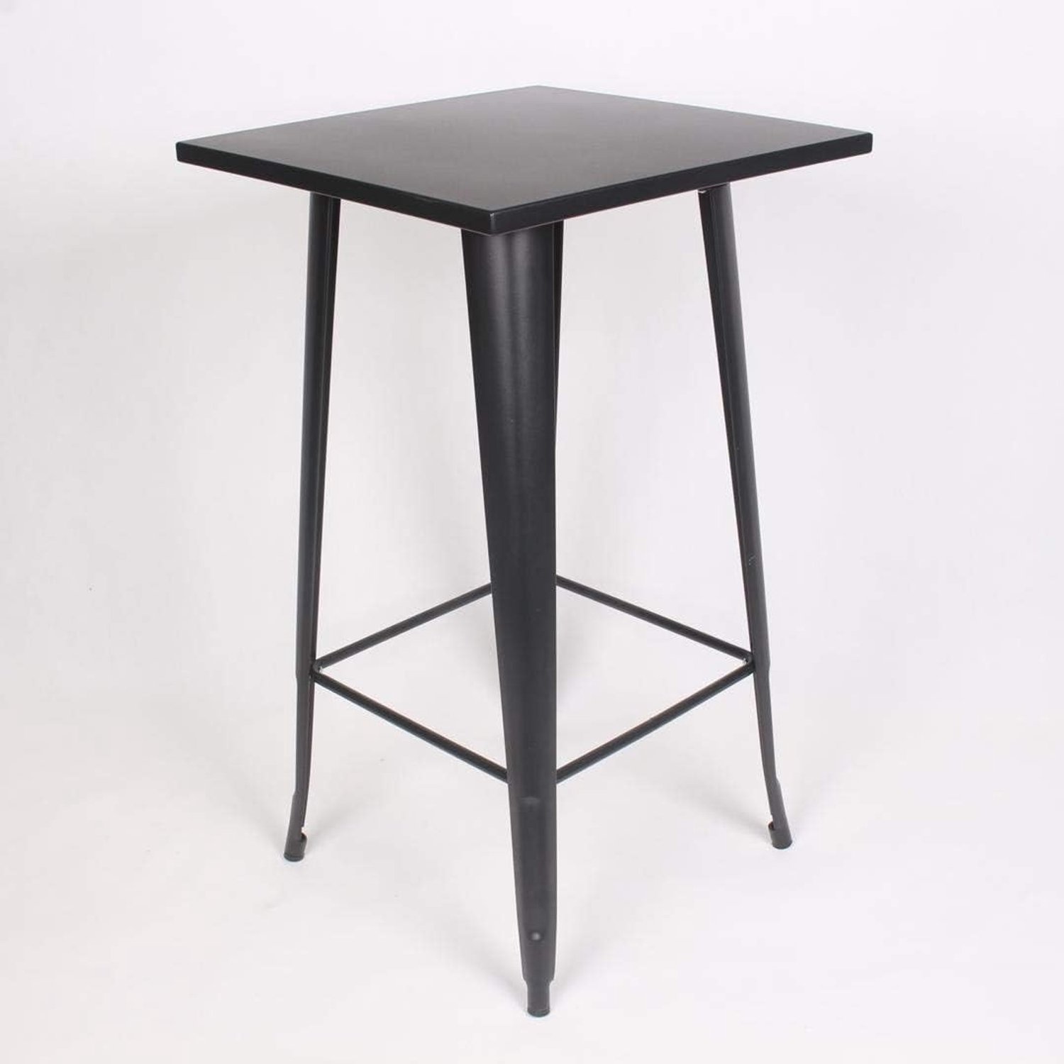 Store Factory industriële tafel, metaal, 80 x 80 cm, zwart 60x60cm Métal Noir