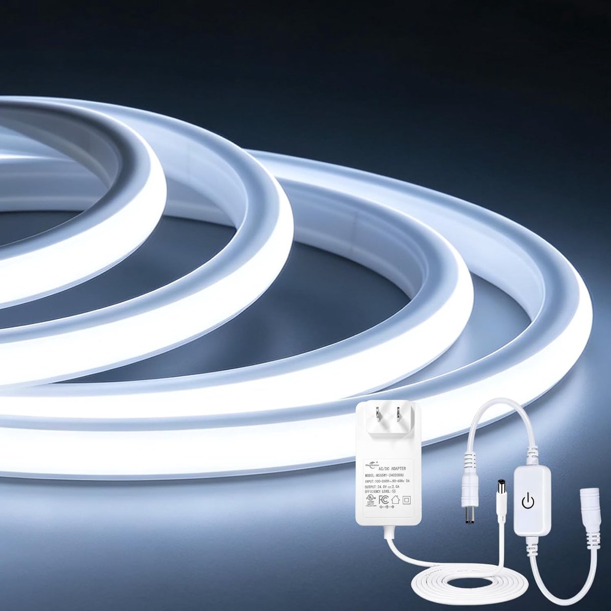 INextStation COB-ledstrip 10M, dimbaar, IP67-waterdicht, 6500K koudwit