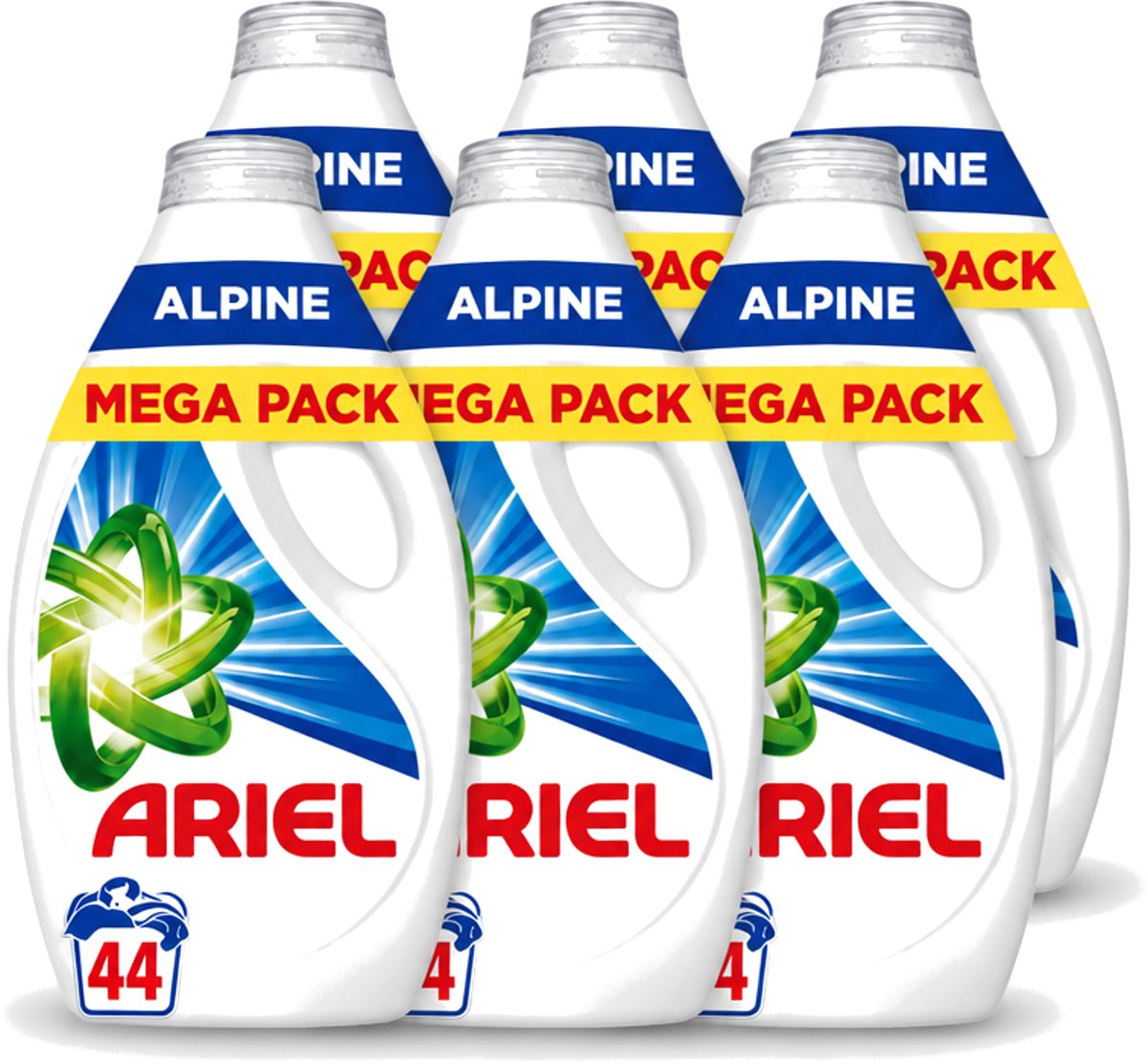6 x Ariel – Vloeibaar Wasmiddel – Alpine – 1980 ml – 44 wasbeurten - Voordeelverpakking - 6 stuks