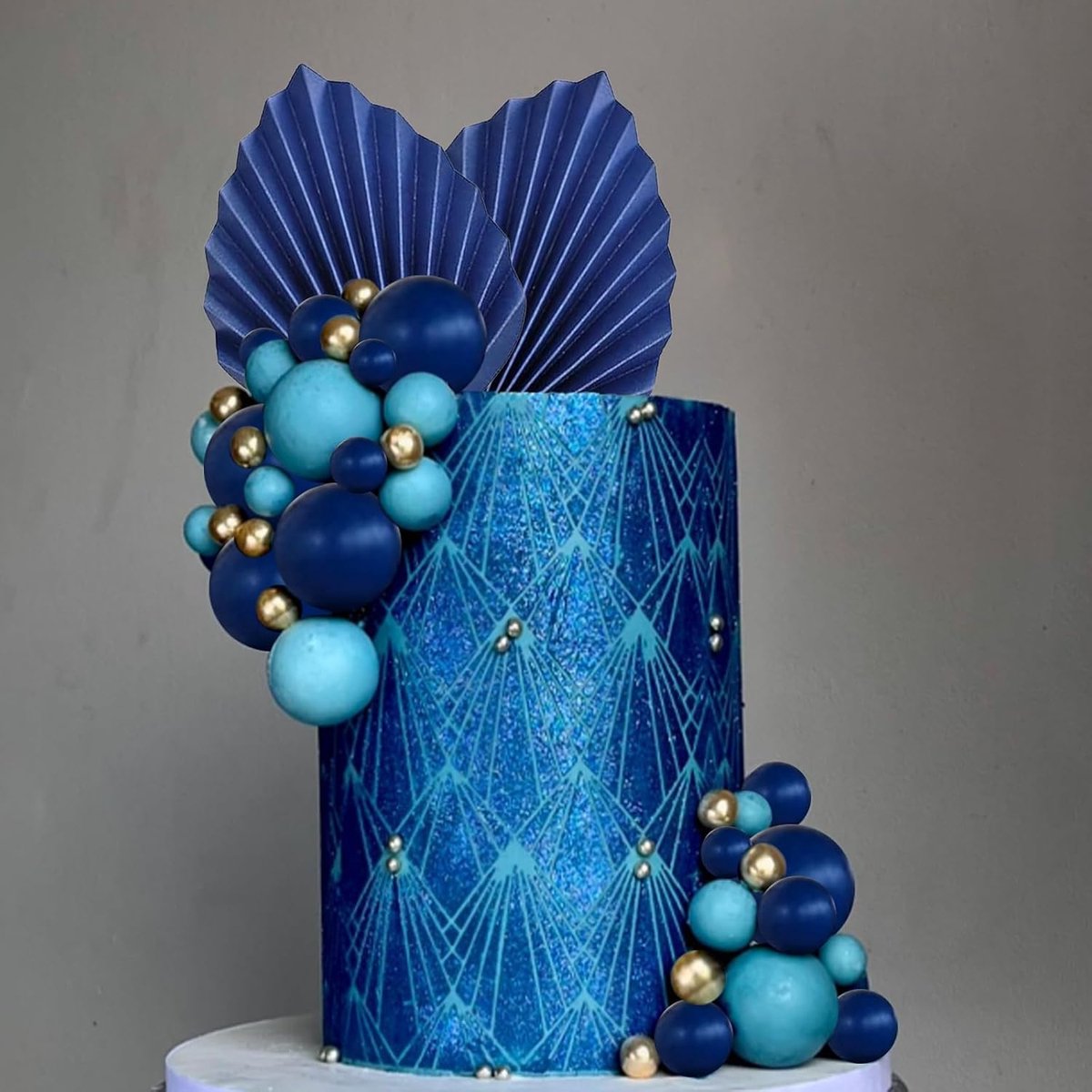 Blauw, 26 stuks, mini-ballon, taarttopper, taarttopper, bal, taart, cupcake- voor taartdecoratie, verjaardag, bruiloft