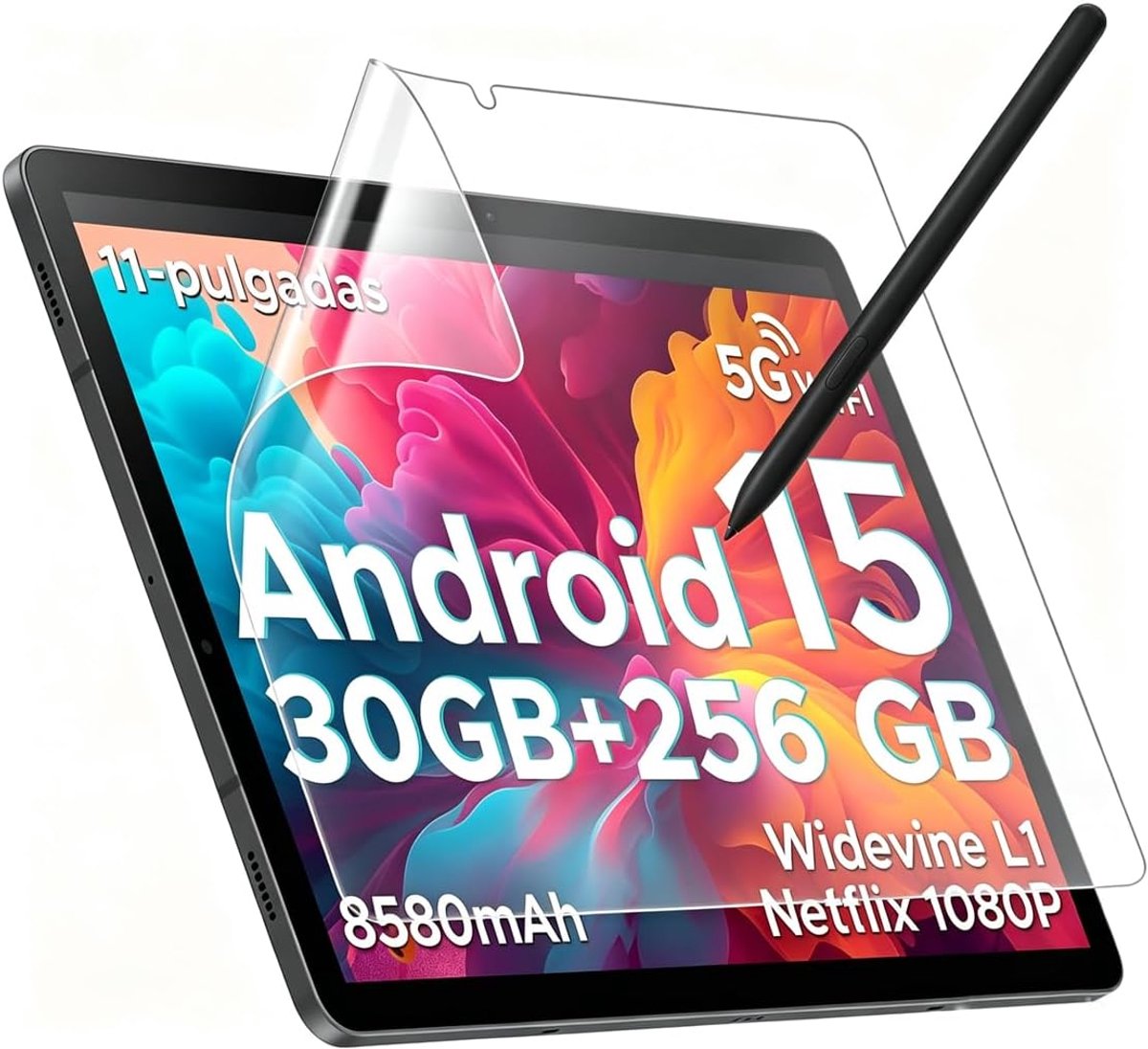 2 stuks papierfolie voor Doogee U11/U11 Pro, 27,9 cm (11 inch), mat, niet-verblindend, PET-folie, beeldschermbescherming, papiereffect, compatibel met pen