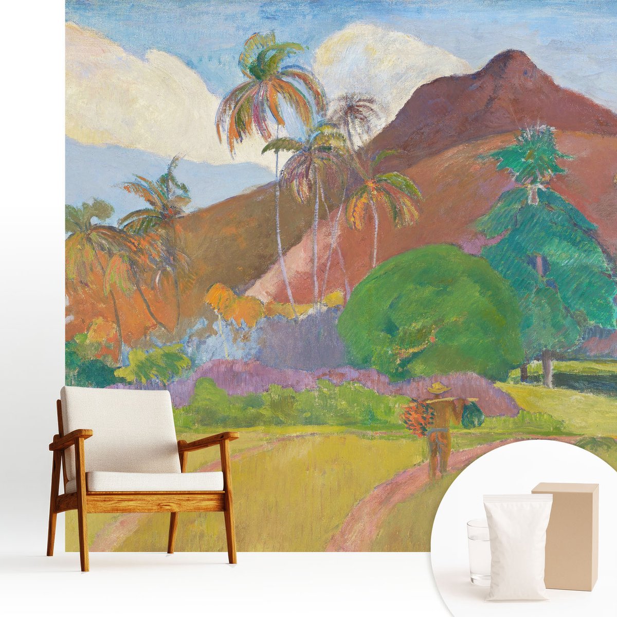 Wallfluent Fotobehang - Groente Vliesbehang - 250x250 cm - Exotische Natuur Muurschildering - Gang behang Landschappen - Fotobehang Vlies - Slaapkamer behang